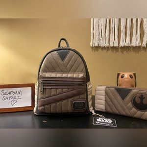 NWT Loungefly Rey Backpack and Wallet Set